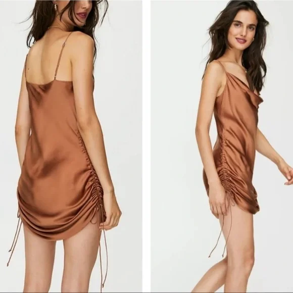 Wilfred Only Ruched Slip Dress - Picture 2 of 3